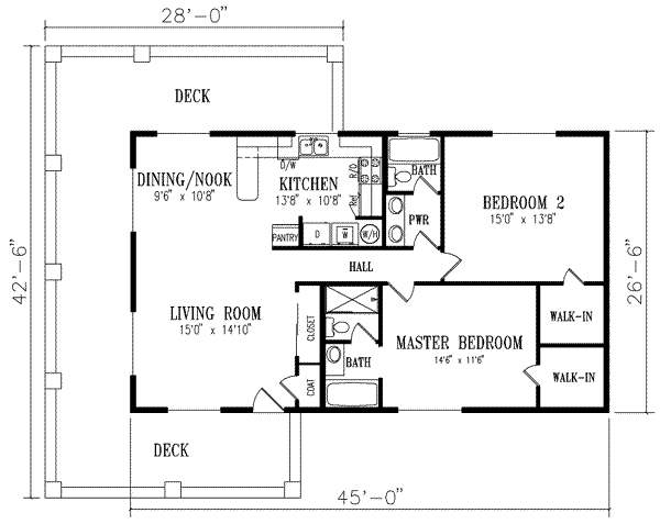 Mediterranean Floor Plan - Upper Floor Plan #1-204
