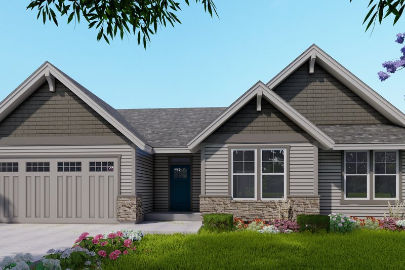 Dream House Plan - Craftsman Exterior - Front Elevation Plan #53-657