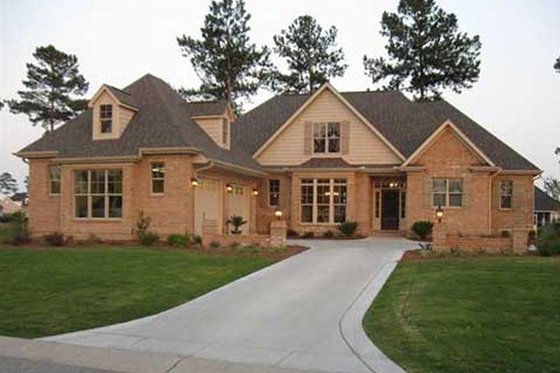 Exterior - Front Elevation for European House Plan #927-39 - 3 bed, 2.5 bath
