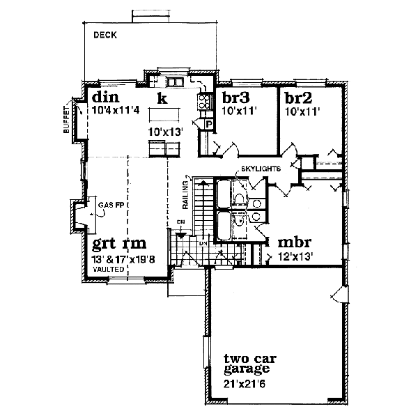 Home Plan - European Floor Plan - Main Floor Plan #47-376