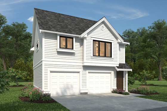 Exterior - Rear Elevation 1 for Farmhouse House Plan #47-1079 - 1 bed, 1 bath
