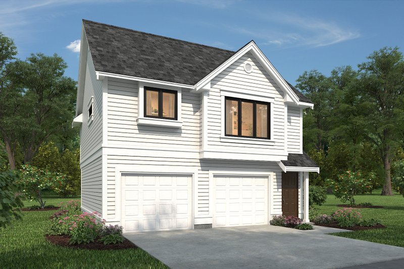 Architectural House Design - Exterior - Rear Elevation 1 for Farmhouse House Plan #47-1079 - 1 bed, 1 bath