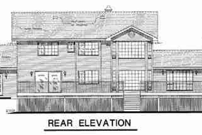 Home Plan - Exterior - Rear Elevation for Traditional House Plan #18-9118 - 4 bed, 2.5 bath