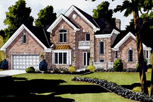 European Exterior - Front Elevation Plan #46-170