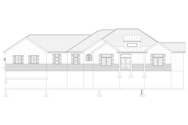 House Blueprint - Exterior - Front Elevation 5 for Farmhouse House Plan #1060-238 - 3 bed, 2.5 bath