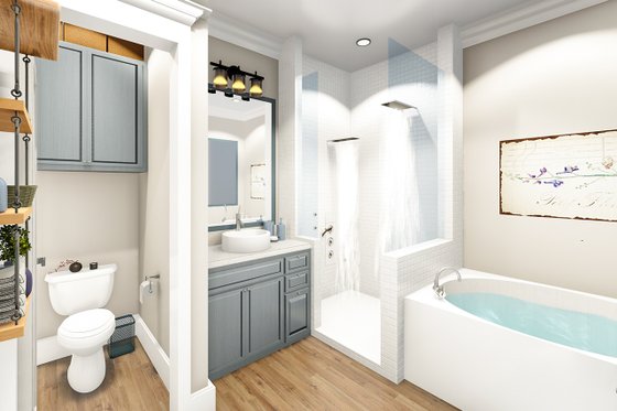 Interior - Master Bathroom 2 for Ranch House Plan #406-9655 - 3 bed, 2 bath