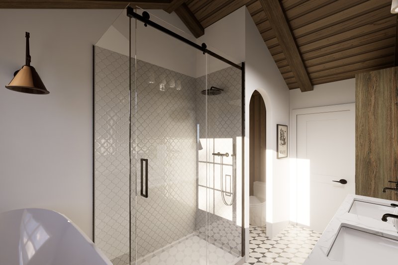 House Blueprint - Interior - Master Bathroom 1 for Farmhouse House Plan #23-2827 - 6 bed, 2.5 bath