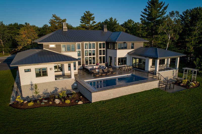 Home Plan - Exterior - Rear Elevation 1 for Contemporary House Plan #928-379 - 4 bed, 4.5 bath