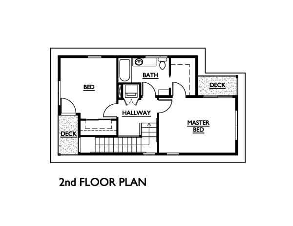 Modern Floor Plan - Upper Floor Plan #890-5