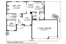 Home Plan - Traditional Floor Plan - Main Floor Plan #70-705