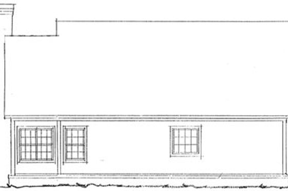 Exterior - Rear Elevation for Farmhouse House Plan #20-335 - 3 bed, 2 bath