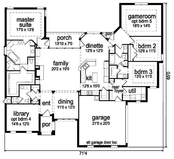 House Design - Traditional Floor Plan - Main Floor Plan #84-384