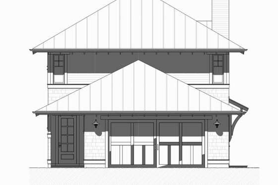 Exterior - Rear Elevation for Beach House Plan #901-130 - 4 bed, 3.5 bath