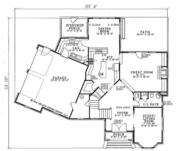 House Plan Design - European Floor Plan - Main Floor Plan #17-239