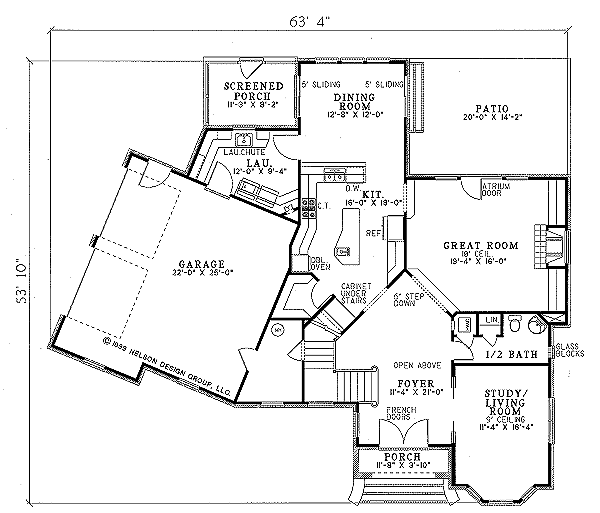 House Blueprint - European Floor Plan - Main Floor Plan #17-239