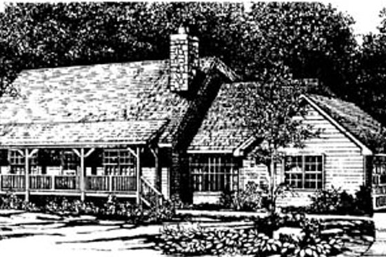 Exterior - Front Elevation for Country House Plan #10-243 - 3 bed, 2.5 bath