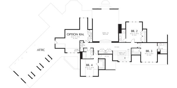 Craftsman Floor Plan - Upper Floor Plan #48-622