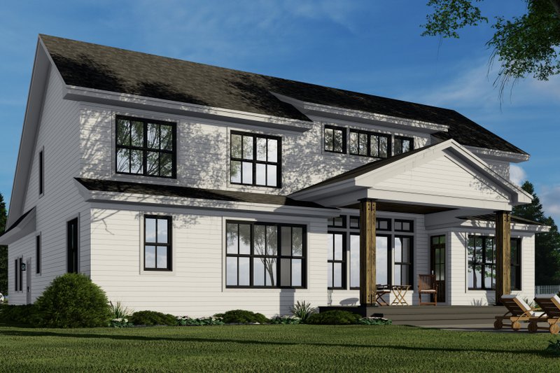 House Design - Exterior - Rear Elevation 2 for Farmhouse House Plan #51-1209 - 5 bed, 4.5 bath