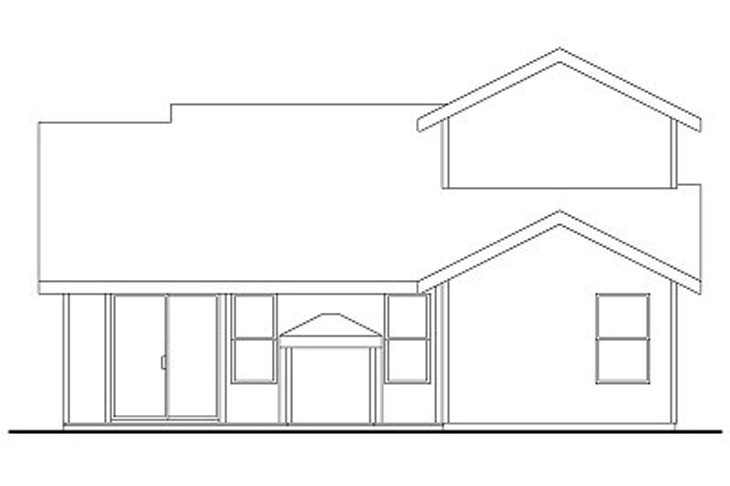 House Plan Design - Exterior - Rear Elevation House Plan #124-471 - 3 bed, 2.5 bath