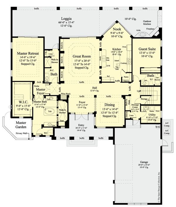 Architectural House Design - Country Floor Plan - Main Floor Plan #930-474