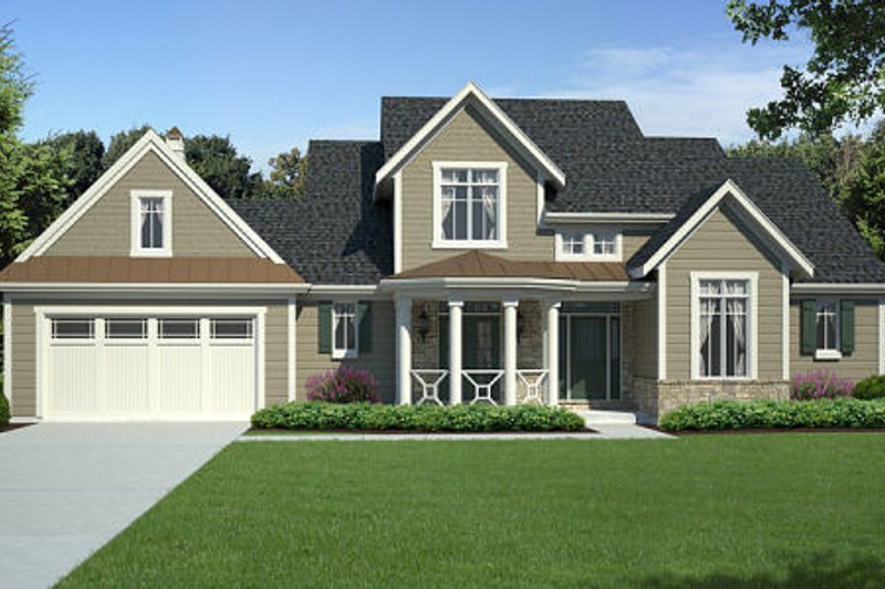Home Plan - Country Exterior - Front Elevation Plan #46-460