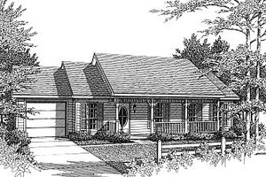 Country Exterior - Front Elevation Plan #14-151