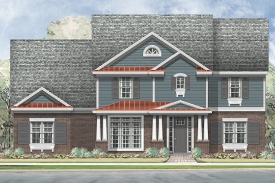 Exterior - Front Elevation for Traditional House Plan #424-282 - 3 bed, 2.5 bath