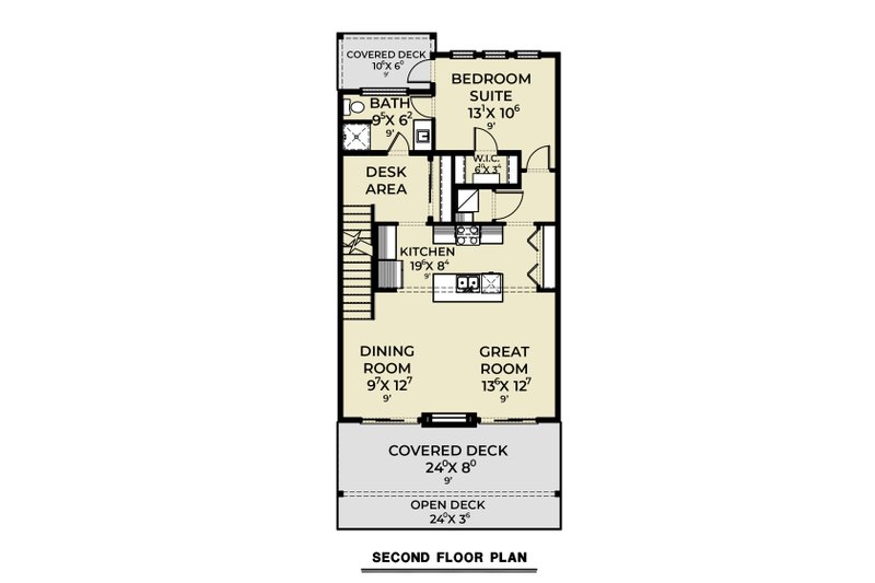 House Plan Design - Floor Plan - Upper Floor for Contemporary House Plan #1070-235 - 3 bed, 2 bath