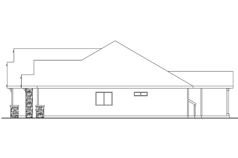 Home Plan - Exterior - Other Elevation 1 for Ranch House Plan #124-585 - 4 bed, 2.5 bath
