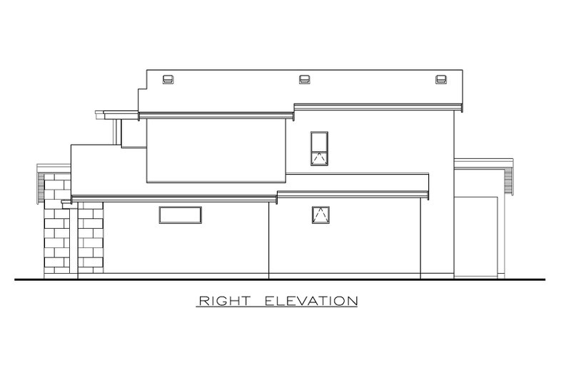 House Blueprint - Exterior - Other Elevation 1 for Contemporary House Plan #1100-97 - 3 bed, 2.5 bath
