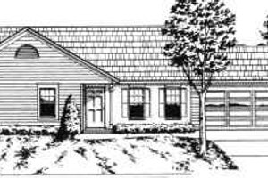 Ranch Exterior - Front Elevation Plan #30-128