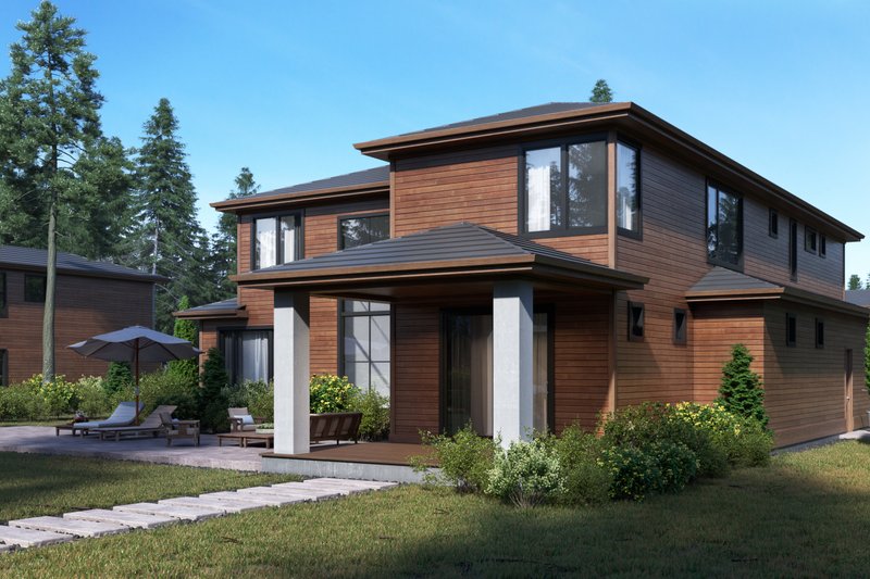 Architectural House Design - Exterior - Other Elevation for Contemporary House Plan #1066-17 - 5 bed, 4.5 bath