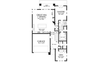 Floor Plan - Main Floor for Contemporary House Plan #48-961 - 4 bed, 3 bath