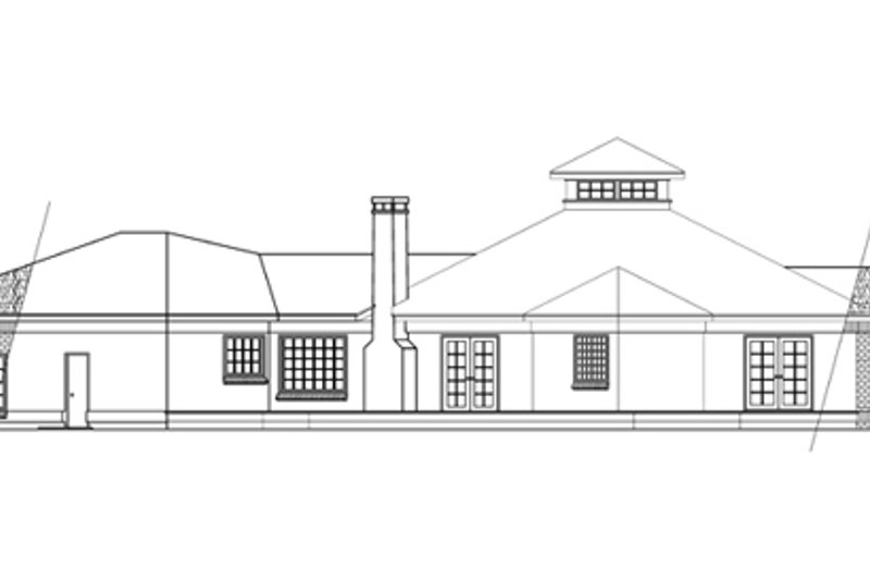 House Blueprint - Exterior - Rear Elevation for Contemporary House Plan #124-410 - 3 bed, 2.5 bath