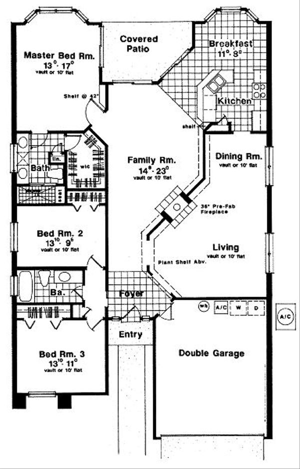 European Floor Plan - Main Floor Plan #417-162