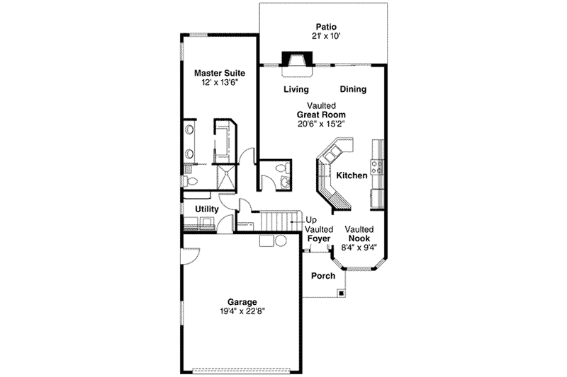 House Plan Design - Floor Plan - Main Floor House Plan #124-471 - 3 bed, 2.5 bath