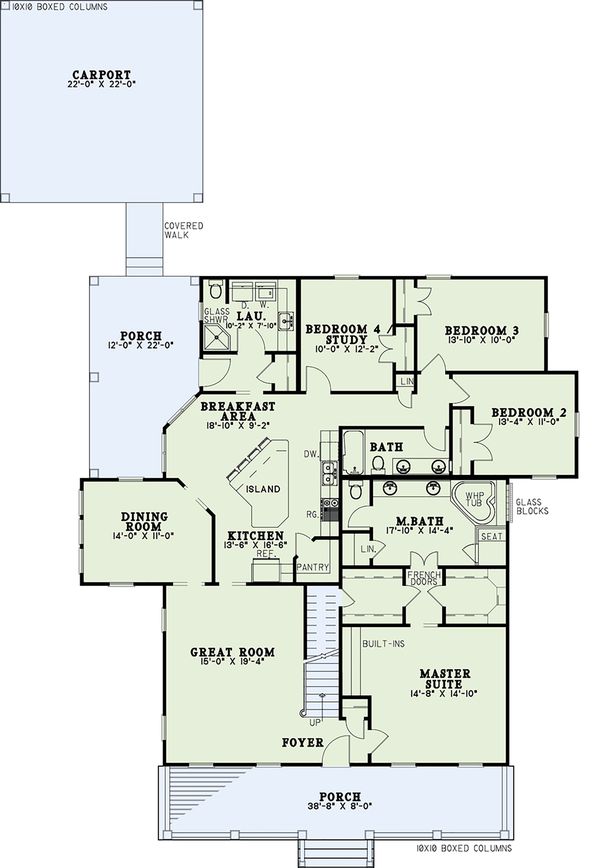 Dream House Plan - Country Floor Plan - Main Floor Plan #17-2741