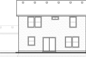 Exterior - Rear Elevation for Traditional House Plan #1073-9 - 4 bed, 3.5 bath