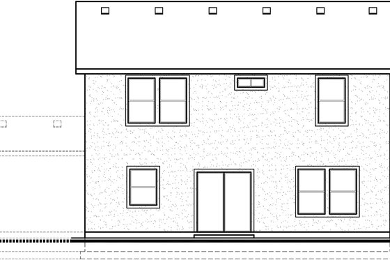 Exterior - Rear Elevation for Traditional House Plan #1073-9 - 4 bed, 3.5 bath