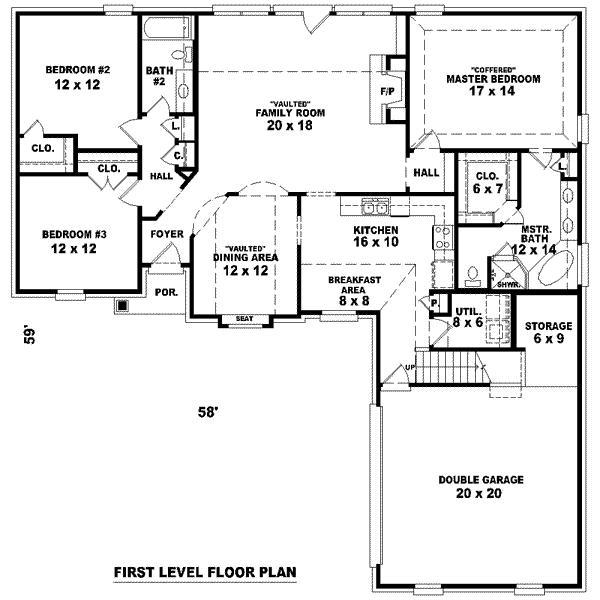 European Floor Plan - Main Floor Plan #81-988