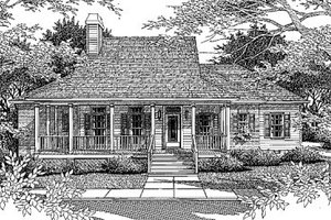 Country Exterior - Front Elevation Plan #41-119