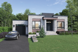 Contemporary Exterior - Front Elevation Plan #25-5022