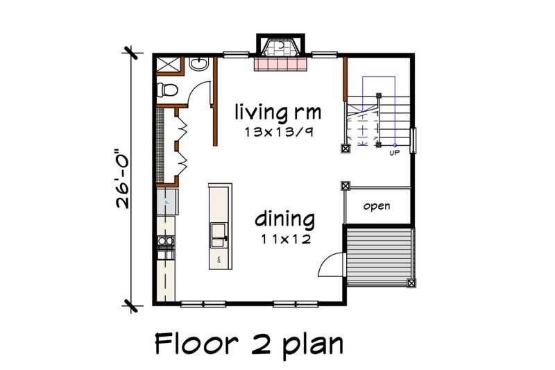 Dream House Plan - Floor Plan - Main Floor for Traditional House Plan #79-145 - 2 bed, 3 bath