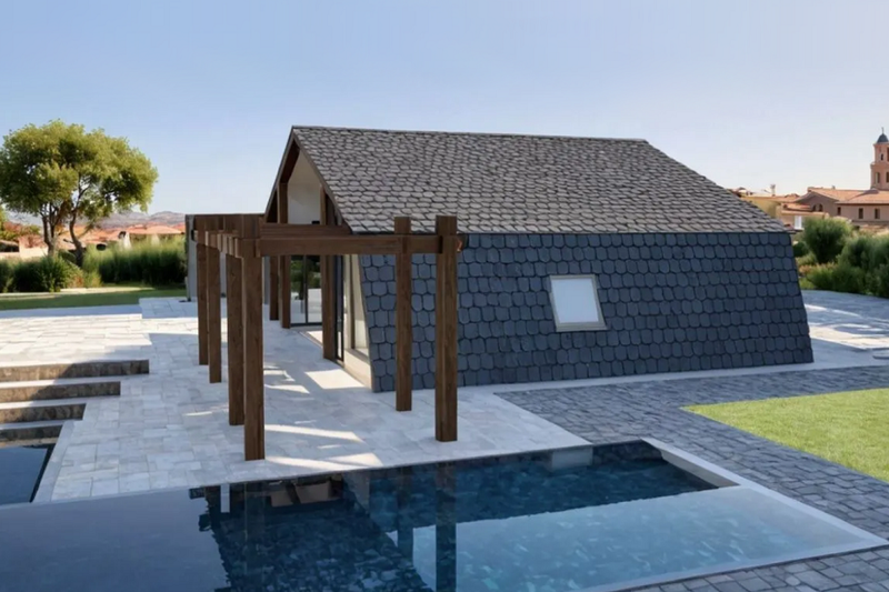 Dream House Plan - Exterior - Other Elevation 1 for Contemporary House Plan #542-2 - 2 bed, 2 bath