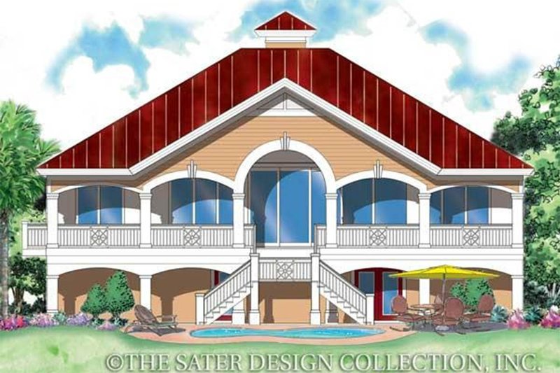 Home Plan - Exterior - Rear Elevation 1 for Mediterranean House Plan #930-162 - 3 bed, 3 bath