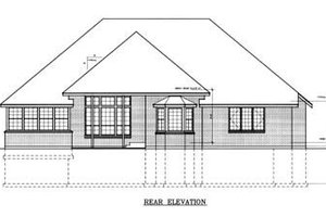 Exterior - Rear Elevation for Traditional House Plan #102-101 - 3 bed, 2 bath