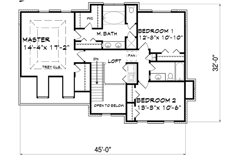 Home Plan - Floor Plan - Other Floor for Traditional House Plan #30-354 - 3 bed, 2.5 bath