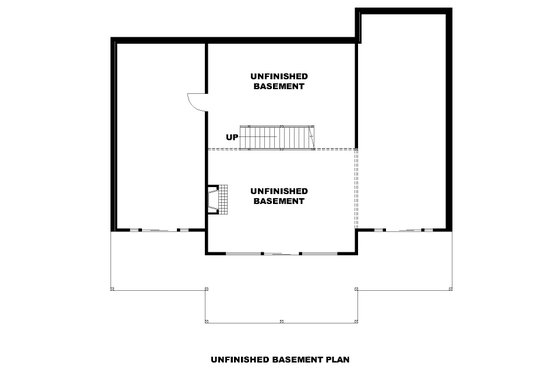 Floor Plan - Lower Floor for Craftsman House Plan #117-900 - 2 bed, 3 bath