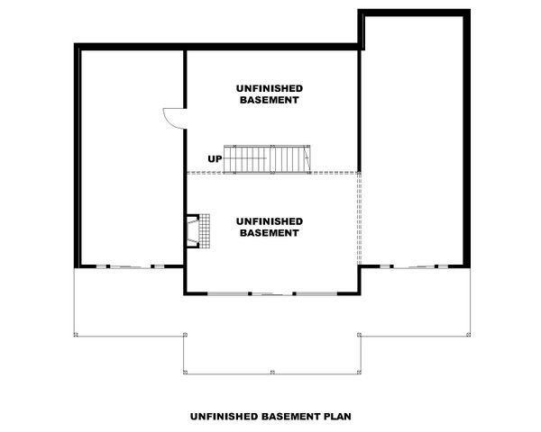 Craftsman Floor Plan - Lower Floor Plan #117-900