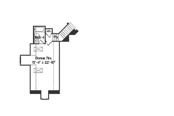 Floor Plan - Other Floor for Mediterranean House Plan #135-153 - 4 bed, 3 bath